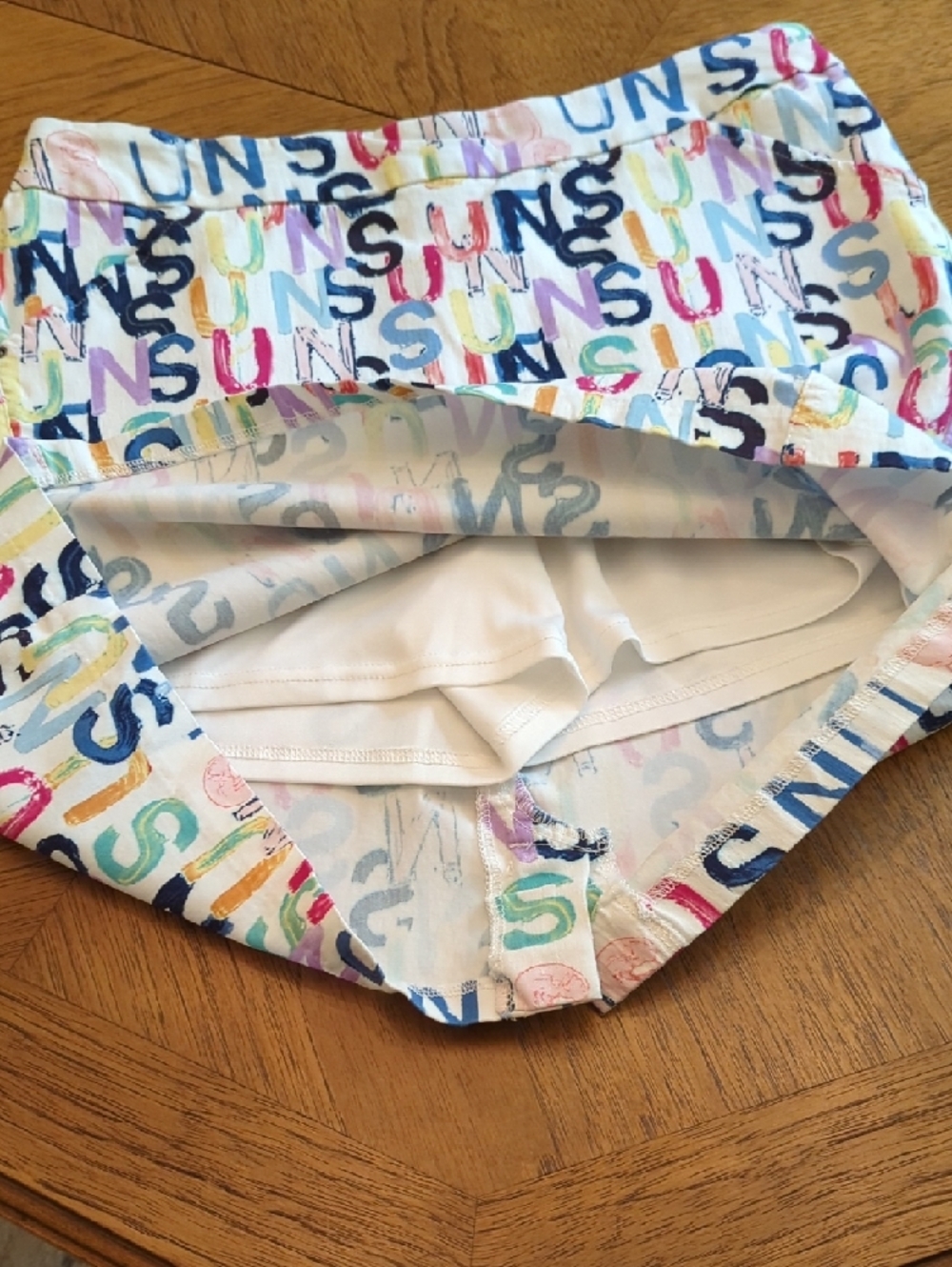 Colorful SUN Print White Skort Summer Vibes - Picture 4 of 7